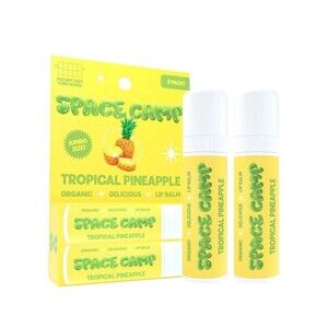 Space Camp Wellness Jumbo Lip Balm Tropical Pineapple Organic 2 Pack